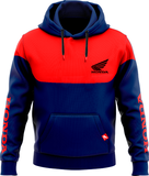 Saco con capucha Honda LS1 rojo - azul unisex