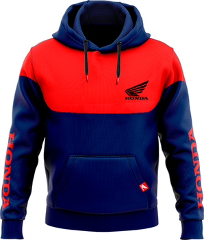 Saco con capucha Honda LS1 rojo - azul unisex