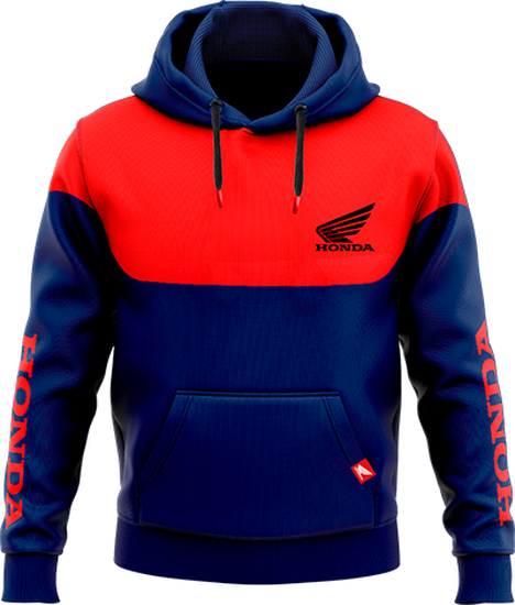 Saco con capucha Honda LS1 rojo - azul unisex