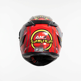 CASCO INTEGRAL AMX DEFENDER SAMURAI ROJO TALLA XLARGE