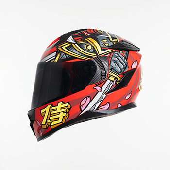 CASCO INTEGRAL AMX DEFENDER SAMURAI ROJO