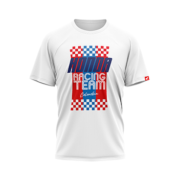 Camiseta para hombre Honda DIS1 RACING blanca
