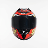 CASCO INTEGRAL AMX DEFENDER SAMURAI ROJO TALLA XLARGE