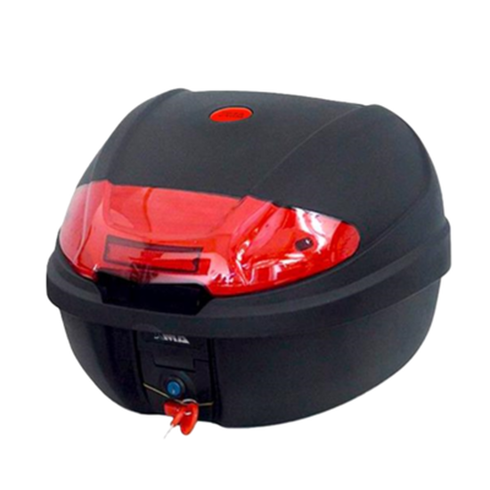 Maletero ba&uacute;l AMX para moto 30LT rojo