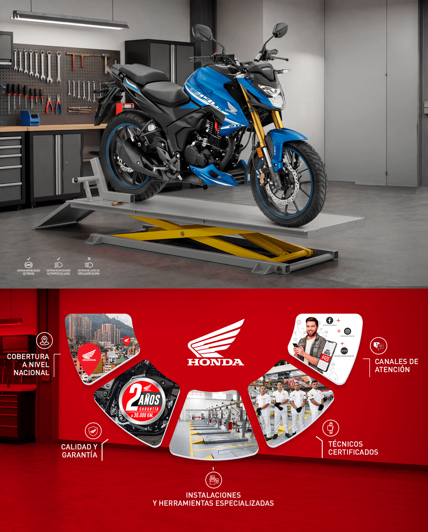 Respaldo posventa Honda motos
