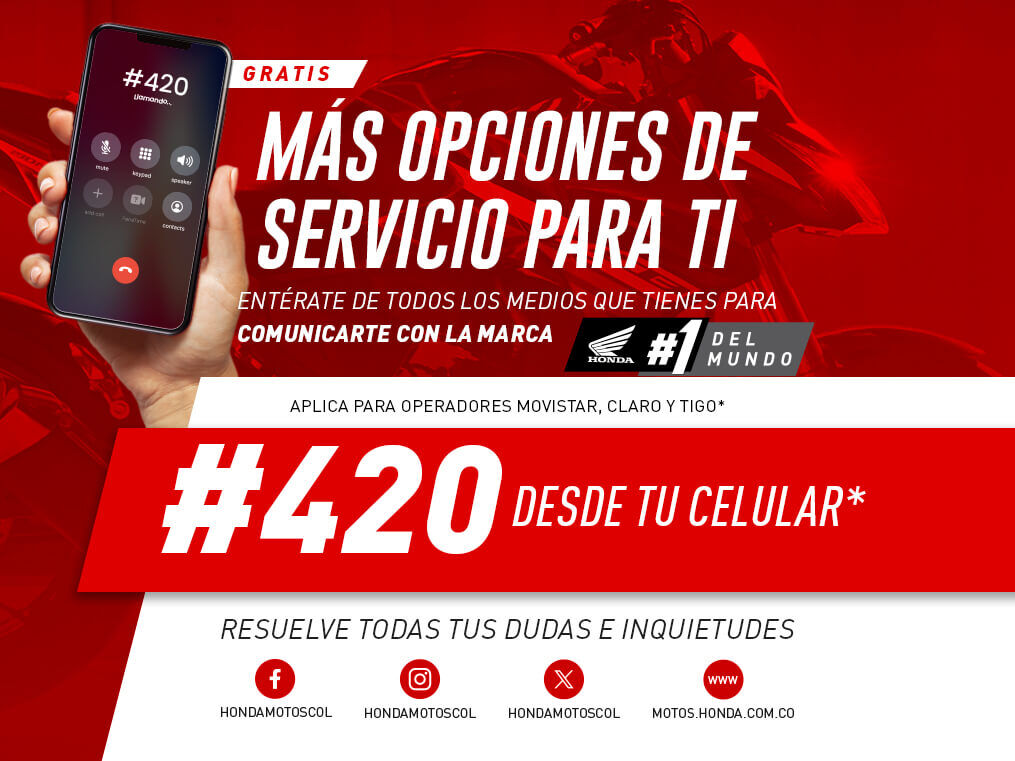 Servicio al cliente Honda Motos
